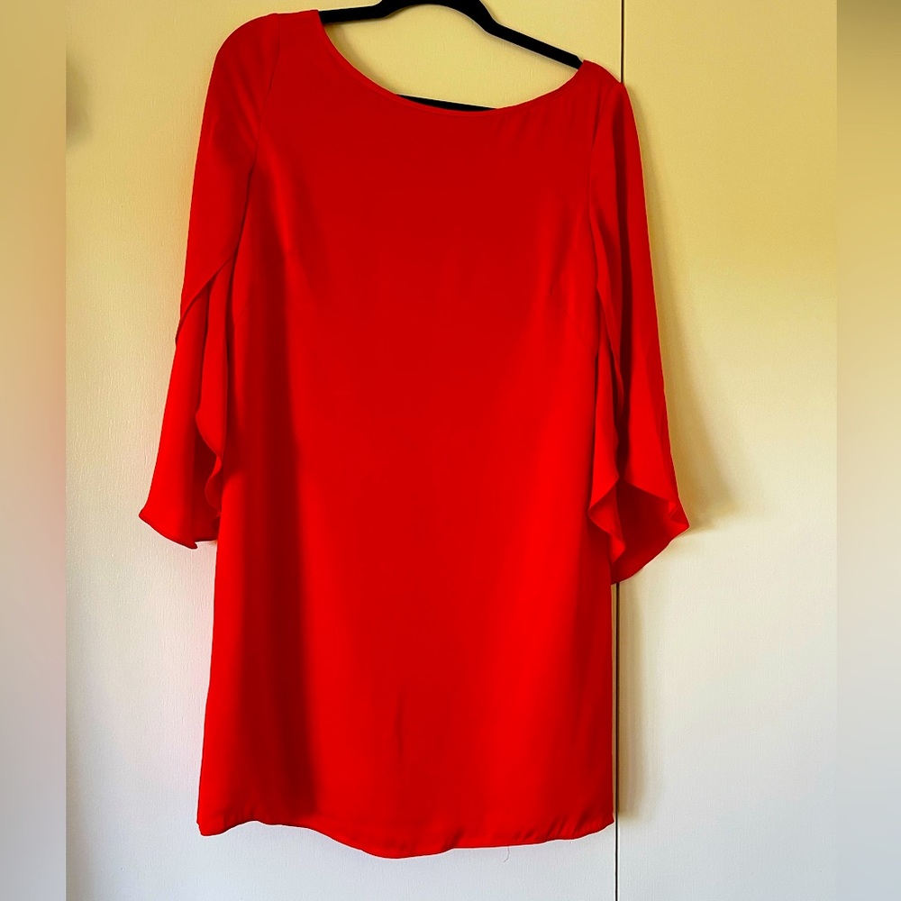 Beautiful red winged dress. Runs small. More like 6.